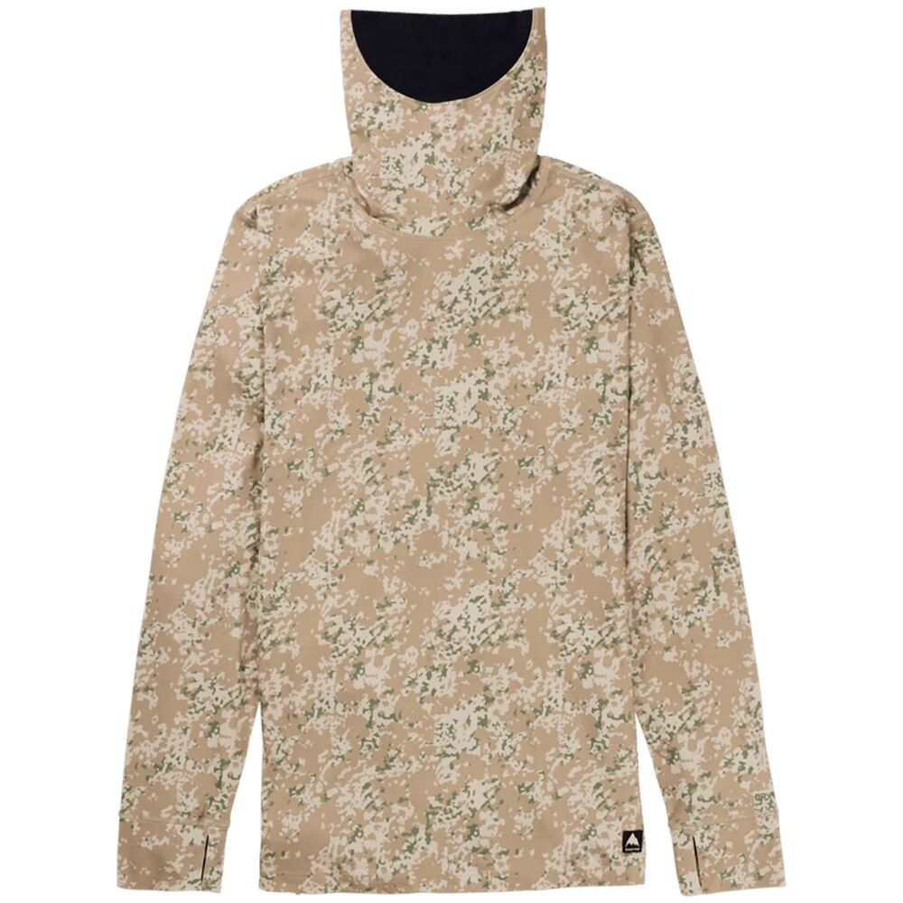NEW BURTON Midweight Base Layer Long Neck Shirt Camo Snowboard Top Turtleneck